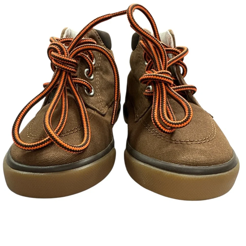 Gymboree Boys Light Brown Canvas Fall Boots/Hi Top Sneaker Toddler S6 Preowned